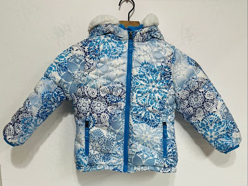 Snozu Blue And White Down Puffer Jacket   Girls Size 4T